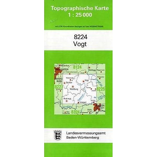 Topographische Karte Baden-Württemberg Vogt