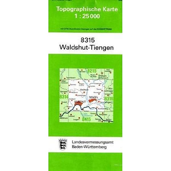 Topographische Karte Baden-Württemberg Waldshut-Tiengen