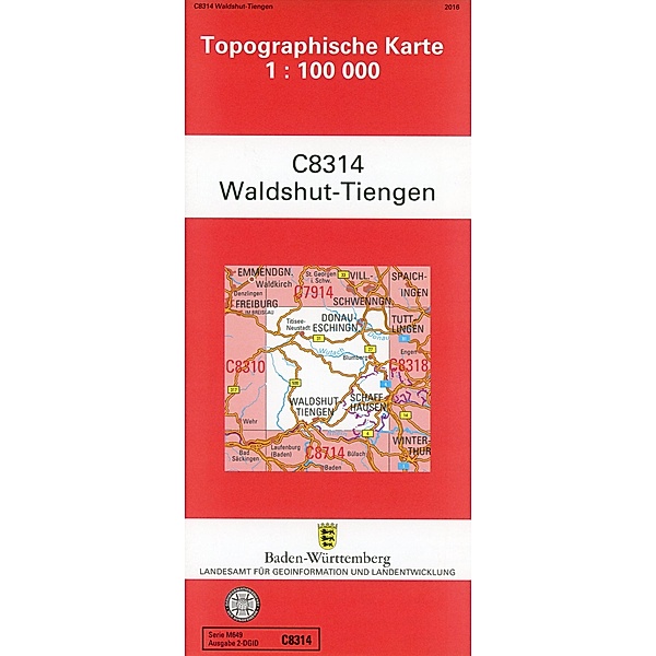 Topographische Karte Baden-Württemberg Waldshut-Tiengen