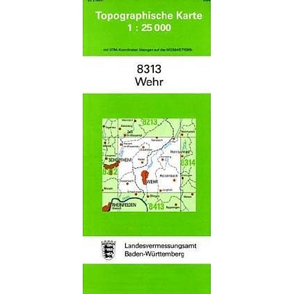 Topographische Karte Baden-Württemberg Wehr