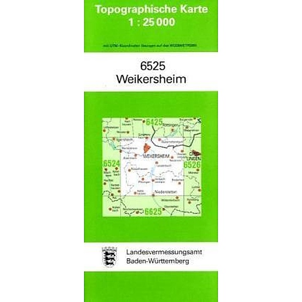Topographische Karte Baden-Württemberg Weikersheim