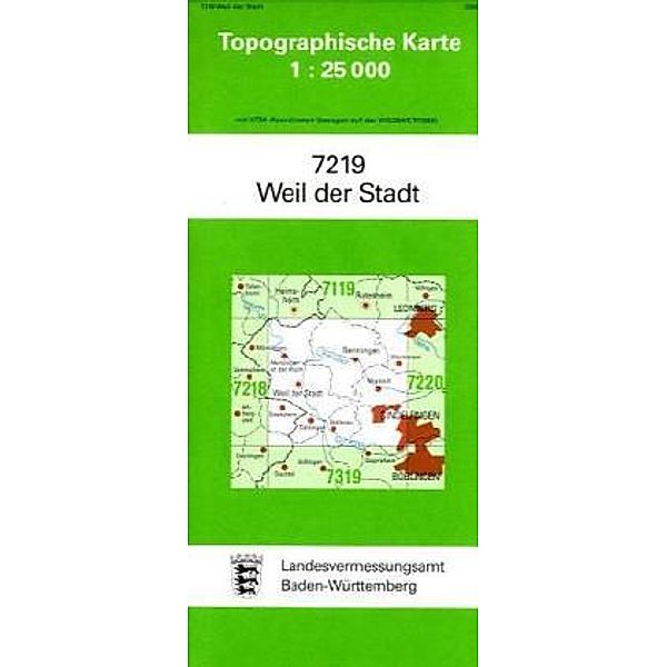 Topographische Karte Baden-Württemberg Weil der Stadt