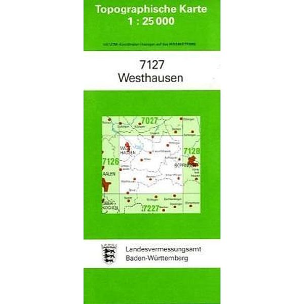 Topographische Karte Baden-Württemberg Westhausen