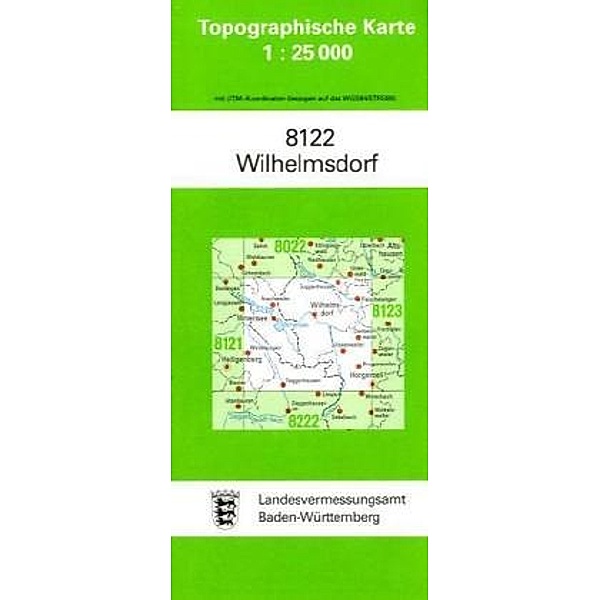 Topographische Karte Baden-Württemberg Wilhelmsdorf