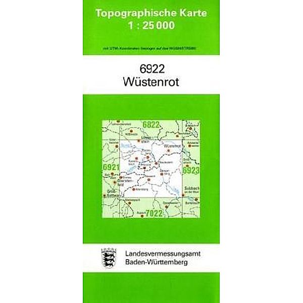 Topographische Karte Baden-Württemberg Wüstenrot