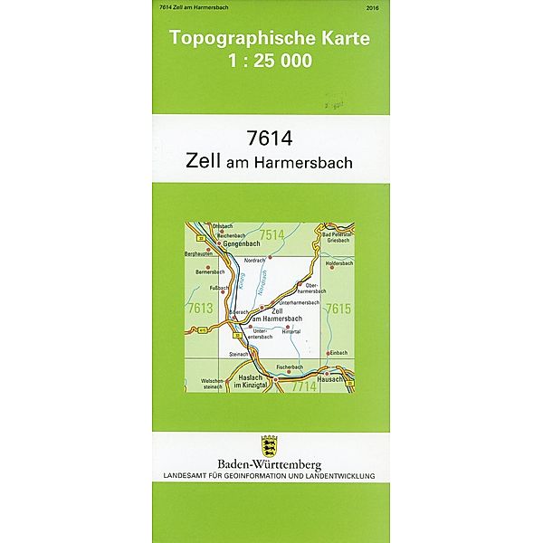 Topographische Karte Baden-Württemberg Zell am Harmersbach