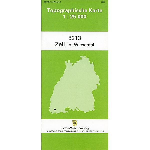 Topographische Karte Baden-Württemberg Zell im Wiesental