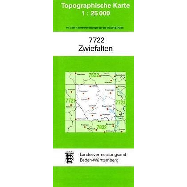 Topographische Karte Baden-Württemberg Zwiefalten