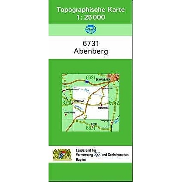 Topographische Karte Bayern Abenberg, Breitband und Vermessung, Bayern Landesamt für Digitalisierung