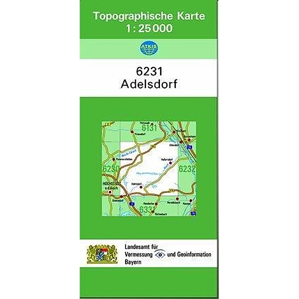 Topographische Karte Bayern Adelsdorf, Breitband und Vermessung, Bayern Landesamt für Digitalisierung