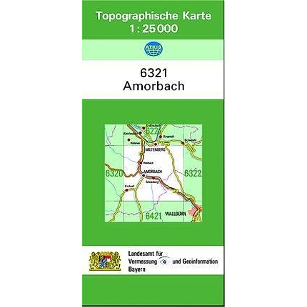 Topographische Karte Bayern Amorbach, Breitband und Vermessung, Bayern Landesamt für Digitalisierung