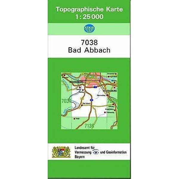 Topographische Karte Bayern Bad Abbach, Breitband und Vermessung, Bayern Landesamt für Digitalisierung