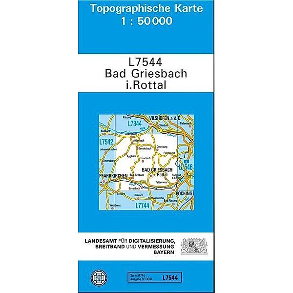 Topographische Karte Bayern Bad Griesbach i. Rottal, Breitband und Vermessung, Bayern Landesamt für Digitalisierung