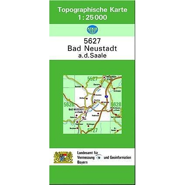 Topographische Karte Bayern Bad Neustadt a. d. Saale, Breitband und Vermessung, Bayern Landesamt für Digitalisierung