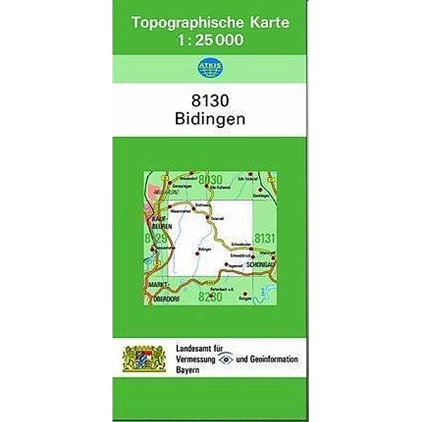 Topographische Karte Bayern Bidingen, Breitband und Vermessung, Bayern Landesamt für Digitalisierung