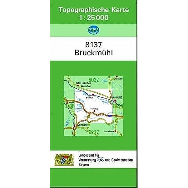 Topographische Karte Bayern Bruckmühl, Breitband und Vermessung, Bayern Landesamt für Digitalisierung