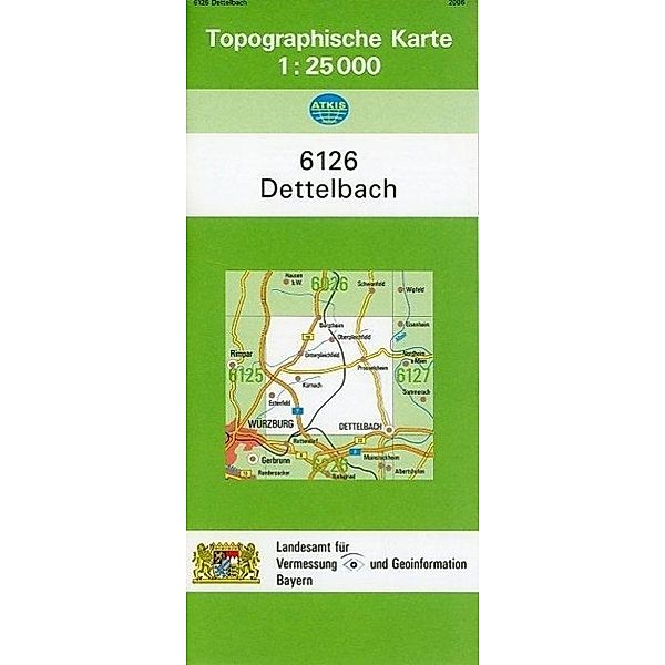 Topographische Karte Bayern Dettelbach, Breitband und Vermessung, Bayern Landesamt für Digitalisierung