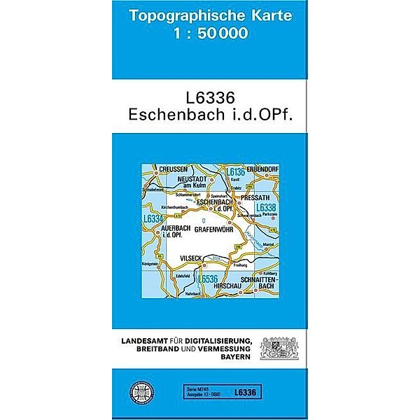 Topographische Karte Bayern Eschenbach i. d. OPf., Breitband und Vermessung, Bayern Landesamt für Digitalisierung