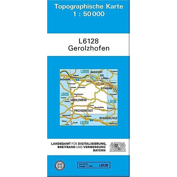 Topographische Karte Bayern Gerolzhofen