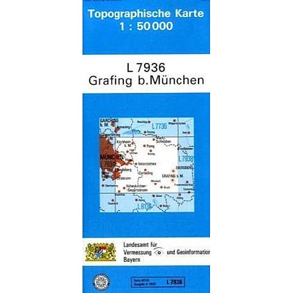 Topographische Karte Bayern Grafing b. München