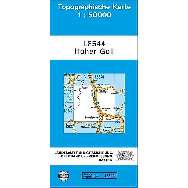 Topographische Karte Bayern Hoher Göll