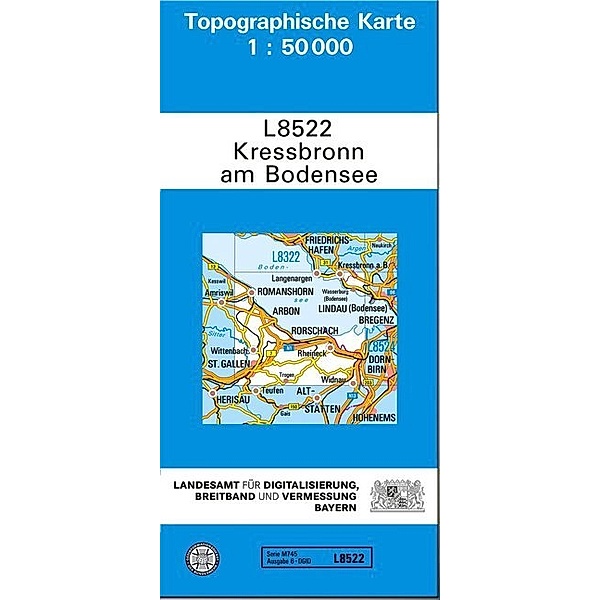 Topographische Karte Bayern Kressbronn am Bodensee, Breitband und Vermessung, Bayern Landesamt für Digitalisierung