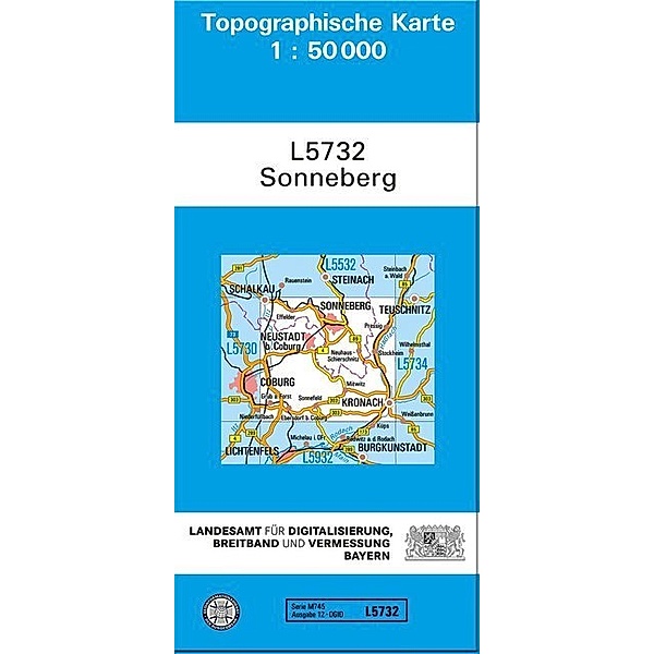 Topographische Karte Bayern / L5732 / Topographische Karte Bayern Sonneberg