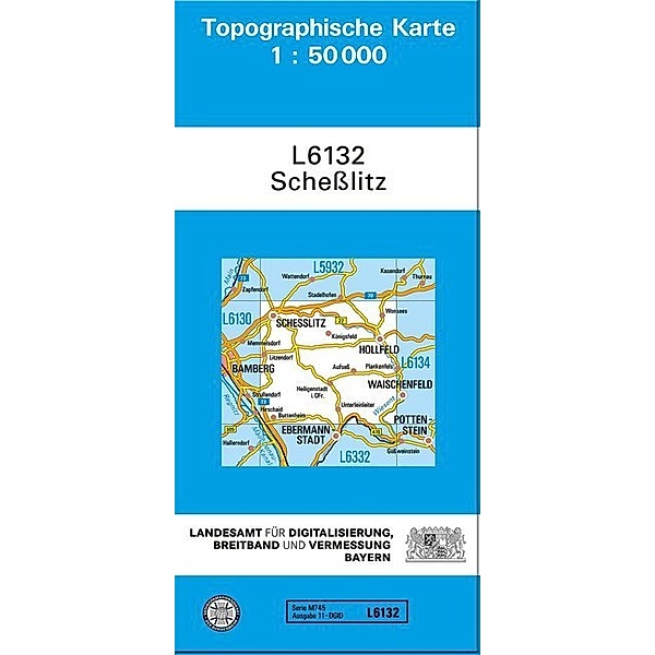 Topographische Karte Bayern / L6132 / Topographische Karte Bayern Schesslitz, Breitband und Vermessung, Bayern Landesamt für Digitalisierung