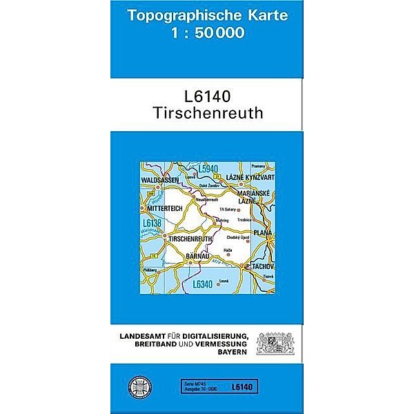 Topographische Karte Bayern / L6140 / Topographische Karte Bayern Tirschenreuth