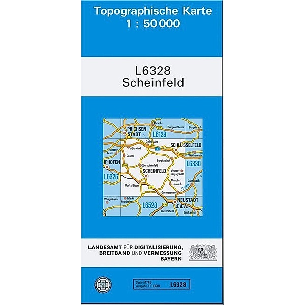 Topographische Karte Bayern / L6328 / Topographische Karte Bayern Scheinfeld