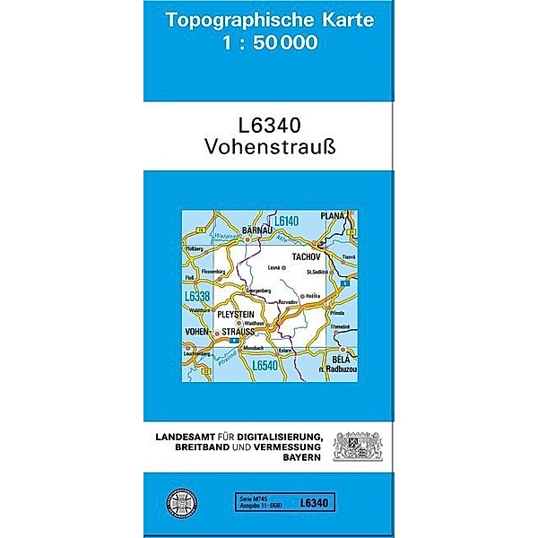 Topographische Karte Bayern / L6340 / Topographische Karte Bayern Vohenstrauß