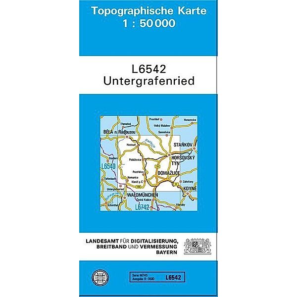 Topographische Karte Bayern / L6542 / Topographische Karte Bayern Untergrafenried, Breitband und Vermessung, Bayern Landesamt für Digitalisierung