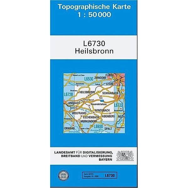 Topographische Karte Bayern / L6730 / Topographische Karte Bayern Heilsbronn