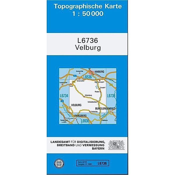 Topographische Karte Bayern / L6736 / Topographische Karte Bayern Velburg