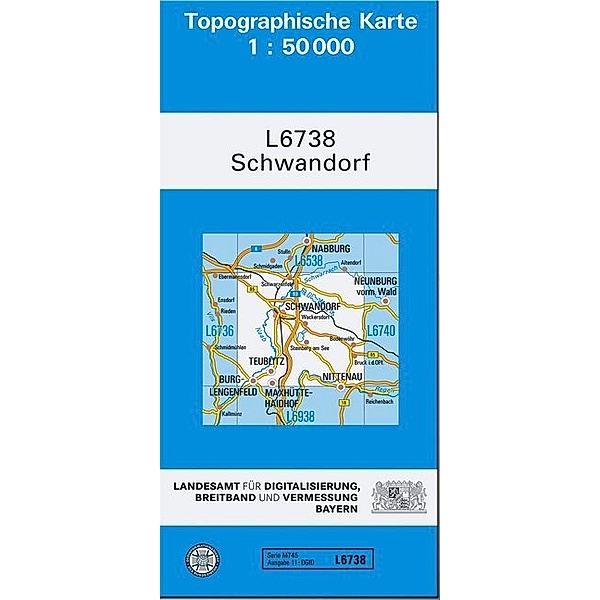 Topographische Karte Bayern / L6738 / Topographische Karte Bayern Schwandorf