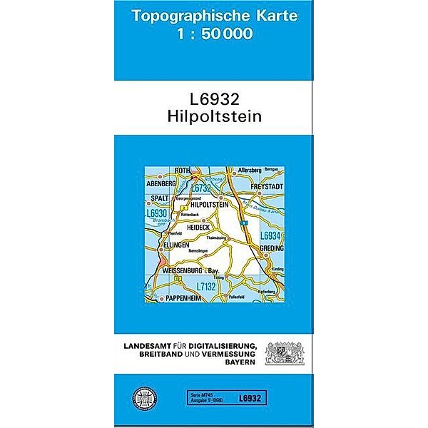Topographische Karte Bayern / L6932 / Topographische Karte Bayern Hilpoltstein