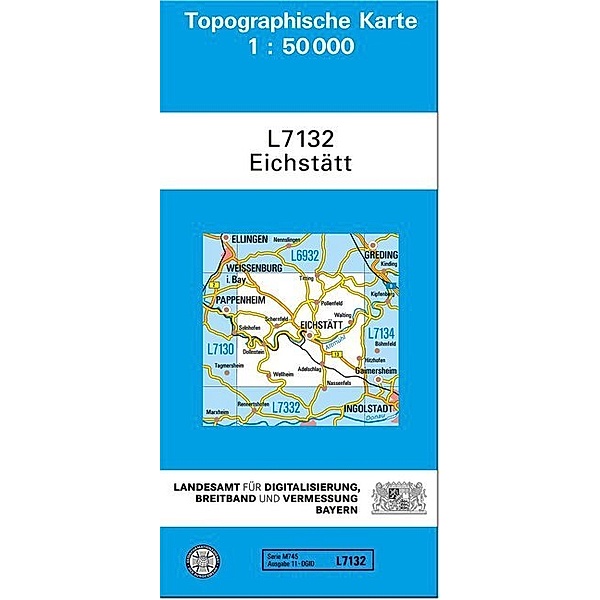 Topographische Karte Bayern / L7132 / Topographische Karte Bayern Eichstätt, Breitband und Vermessung, Bayern Landesamt für Digitalisierung