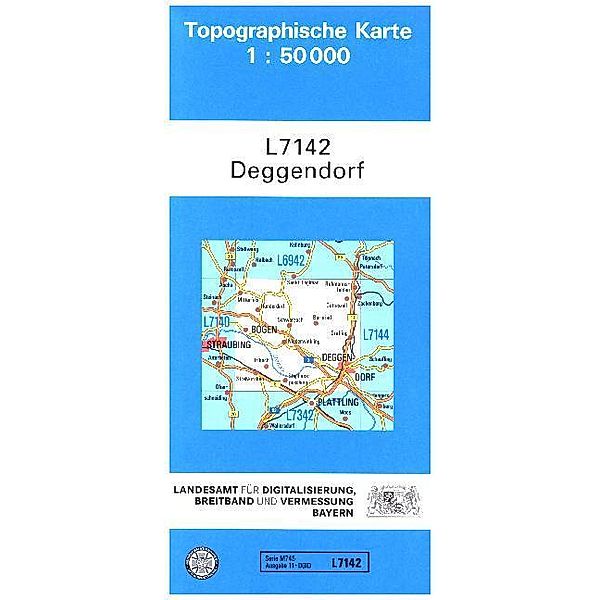 Topographische Karte Bayern / L7142 / Topographische Karte Bayern Deggendorf, Breitband und Vermessung, Bayern Landesamt für Digitalisierung