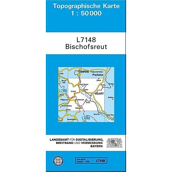 Topographische Karte Bayern / L7148 / Topographische Karte Bayern Bischofsreut, Breitband und Vermessung, Bayern Landesamt für Digitalisierung