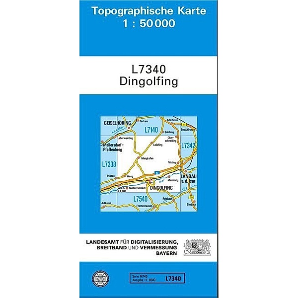 Topographische Karte Bayern / L7340 / Topographische Karte Bayern Dingolfing