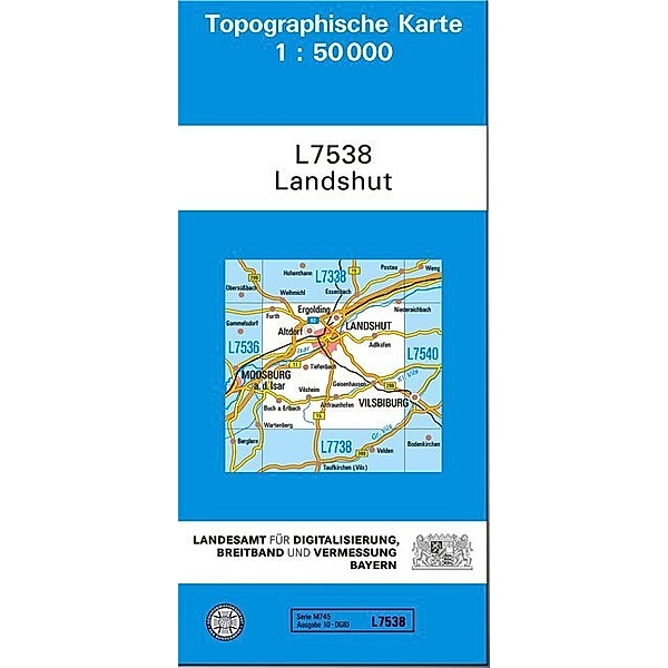 Topographische Karte Bayern / L7538 / Topographische Karte Bayern Landshut, Breitband und Vermessung, Bayern Landesamt für Digitalisierung