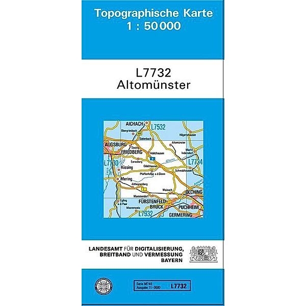 Topographische Karte Bayern / L7732 / Topographische Karte Bayern Altomünster, Breitband und Vermessung, Bayern Landesamt für Digitalisierung