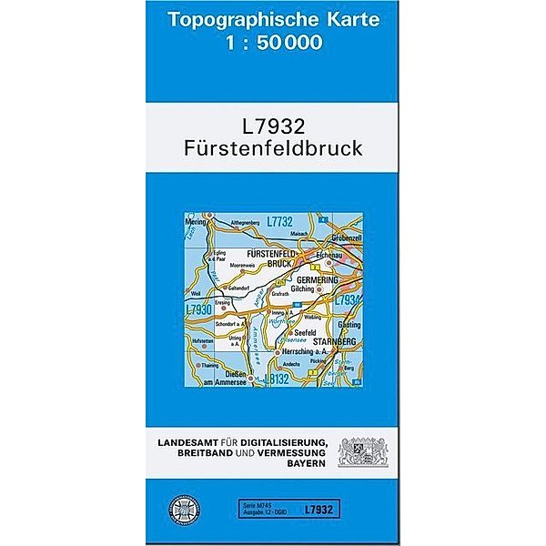 Topographische Karte Bayern / L7932 / Topographische Karte Bayern Fürstenfeldbruck