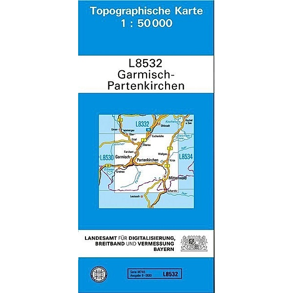 Topographische Karte Bayern / L8532 / Topographische Karte Bayern Garmisch-Partenkirchen
