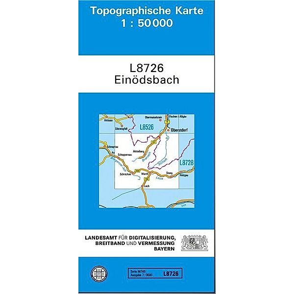 Topographische Karte Bayern / L8726 / Topographische Karte Bayern Einödsbach