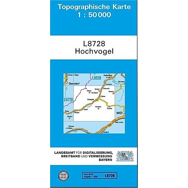 Topographische Karte Bayern / L8728 / Topographische Karte Bayern Hochvogel