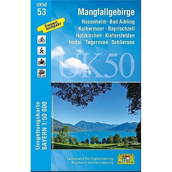 Topographische Karte Bayern Mangfallgebirge