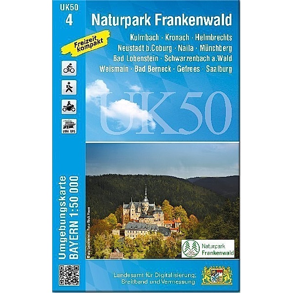 Topographische Karte Bayern Naturpark Frankenwald