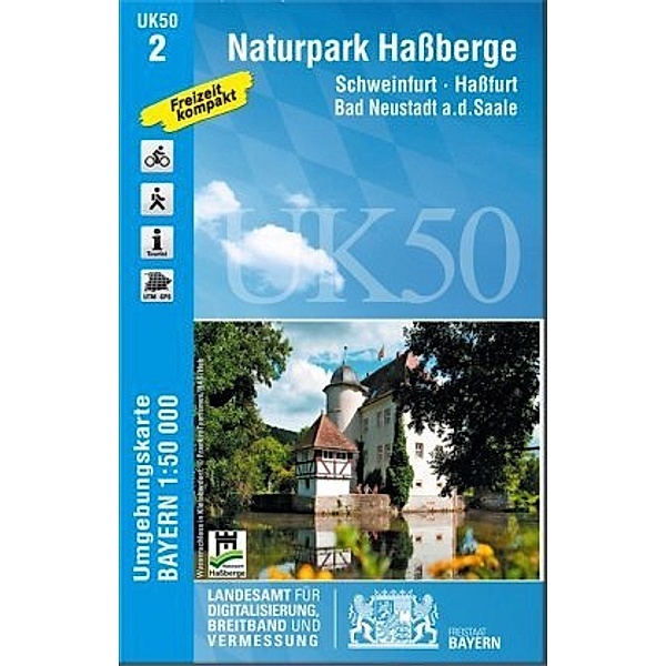 Topographische Karte Bayern Naturpark Haßberge