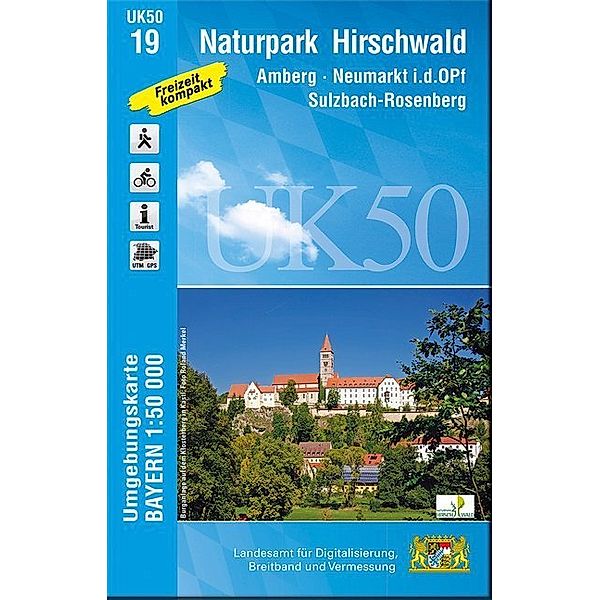 Topographische Karte Bayern Naturpark Hirschwald, Breitband und Vermessung, Bayern, Landesamt für Digitalisierung